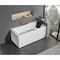 Eago 5Ft Acrylic White Rectangular Whirlpool Bathtub w Fixtures AM154ETL-L5 - alternate 1